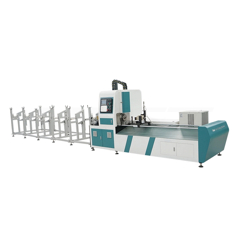 Simple LXSHOW TJ Series Tube  Fiber Laser Cutting Machine for Metal Steel Pipe