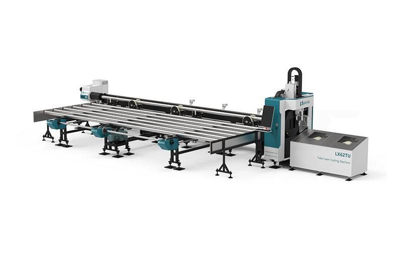 LX62TUA Laser Cutting Tube Machine for Metal Pipe with Profiling Roller + Semi-Automatic Loading Rack