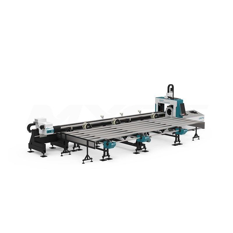 LX62TUA Laser Cutting Tube Machine for Metal Pipe with Profiling Roller + Semi-Automatic Loading Rack