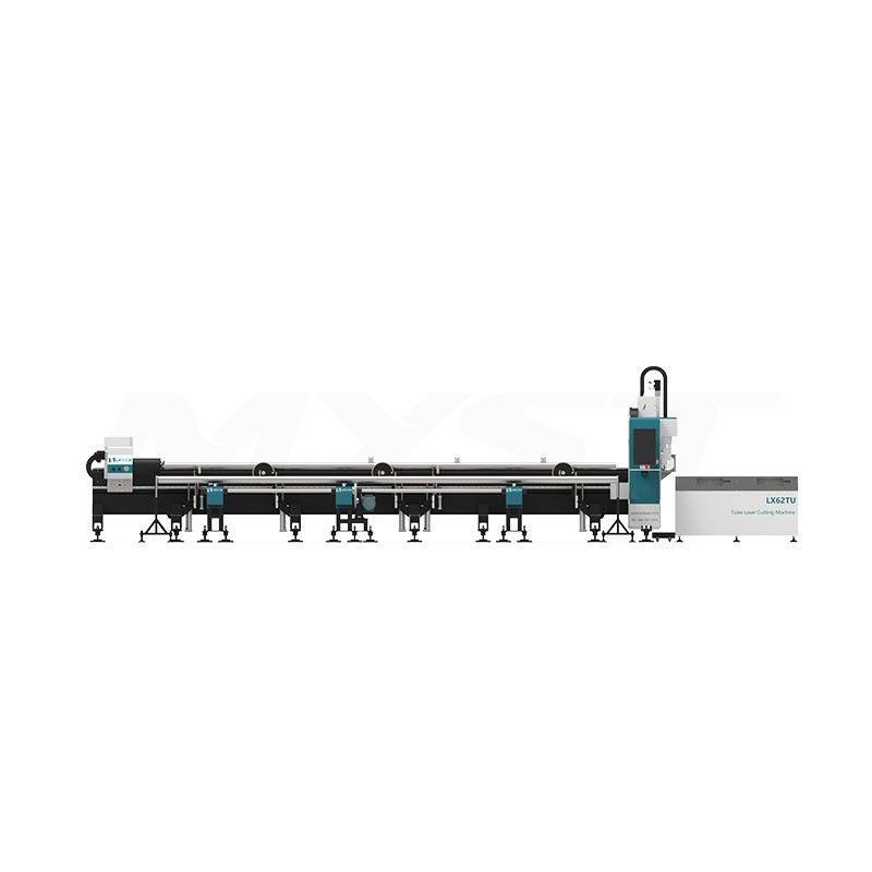 LX62TUA Laser Cutting Tube Machine for Metal Pipe with Profiling Roller + Semi-Automatic Loading Rack