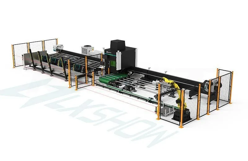 LX624TX 12000w High Power Fiber Multifunctional Laser Cutting Machines for Metal Tube with Automatic Loading and Unloading