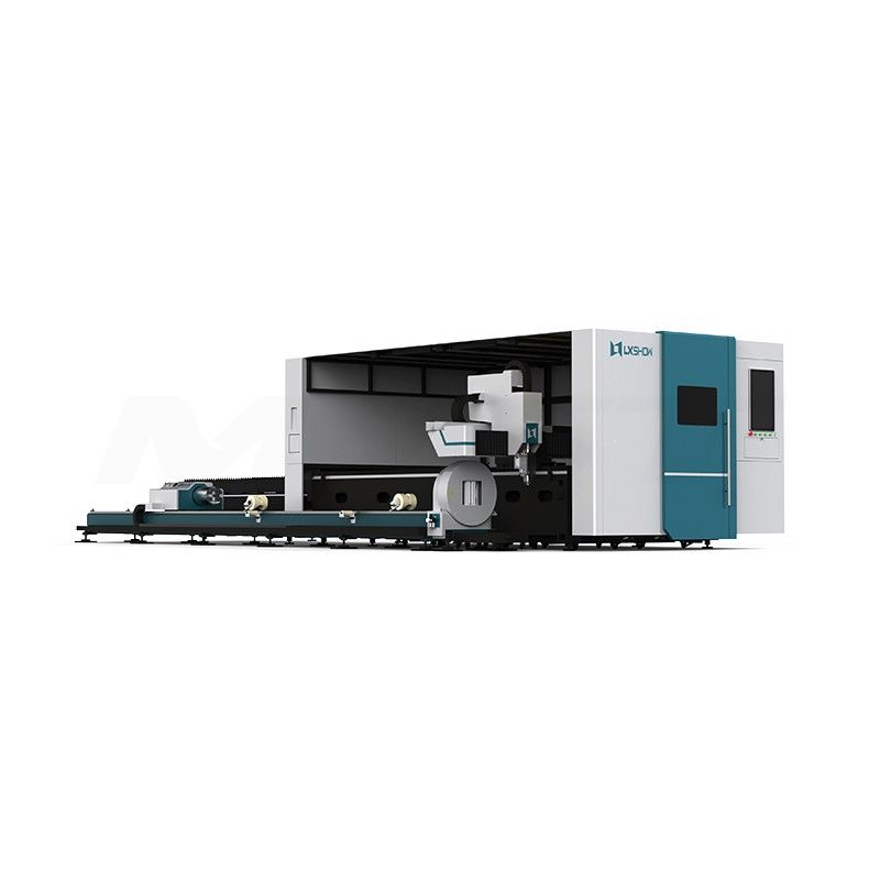 High Power Full Covered LX3015PHOT Metal Plate and Pipe Fiber Laser Cutting Machine with Exchange Platform