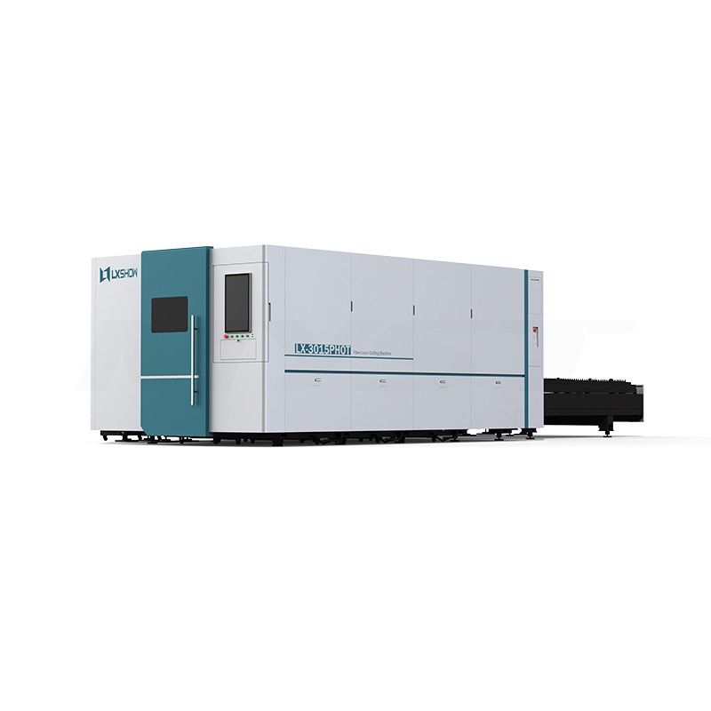 High Power Full Covered LX3015PHOT Metal Plate and Pipe Fiber Laser Cutting Machine with Exchange Platform