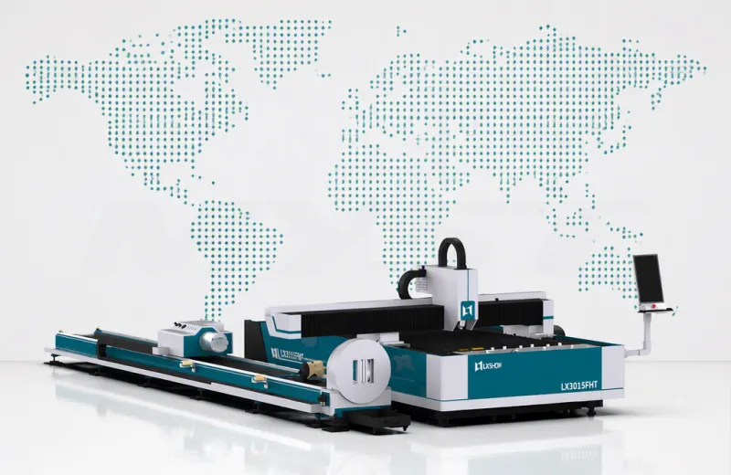 30KW High Speed LX3015FHT Fiber Laser Cutting Machine for Metal Plate and Pipe