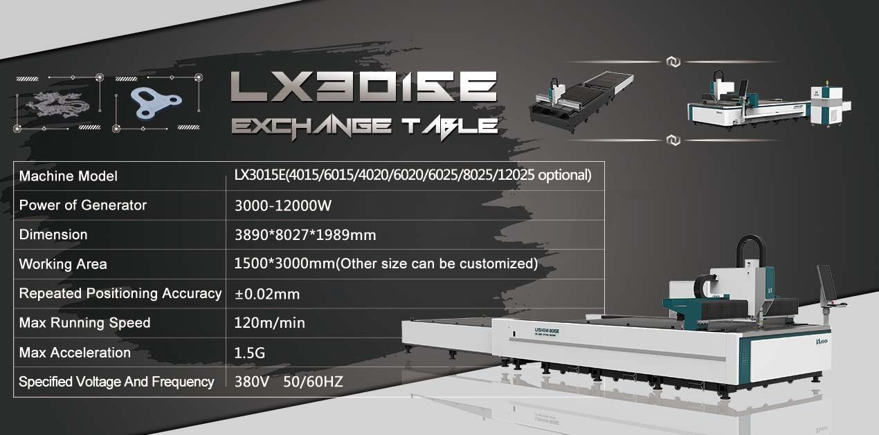 LX3015E Metal iron sheet laser cutter beam light cutting design signs art artwork machine price for sale