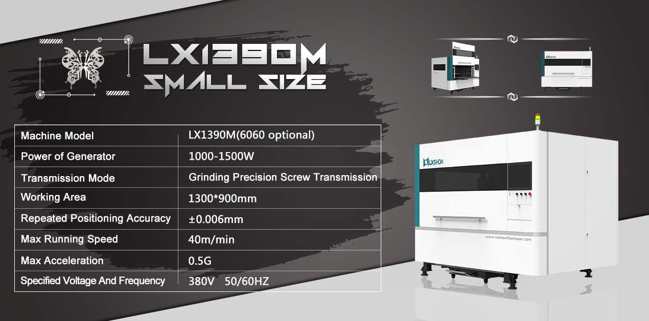 LX1390M 500w 1000w 2000w mini small size cnc fiber laser metal cutting machine 1390 1309 with work size 1300*900mm