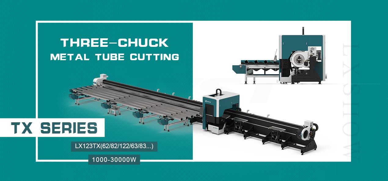 LX123TX Best Three Chuck heavy-duty Laser Metal Pipe Cutting Machine