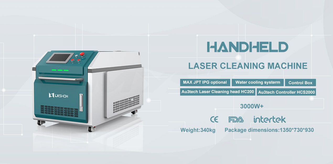 LXC-3000W fiber laser rust cleaning machine IPG RAYCUS MAX JPT