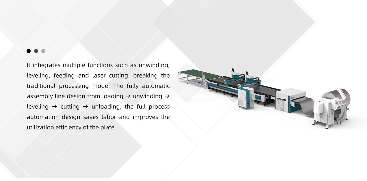 LX6015FLD Coil Fed Laser Cutting Machine With Decoiling And Levelling