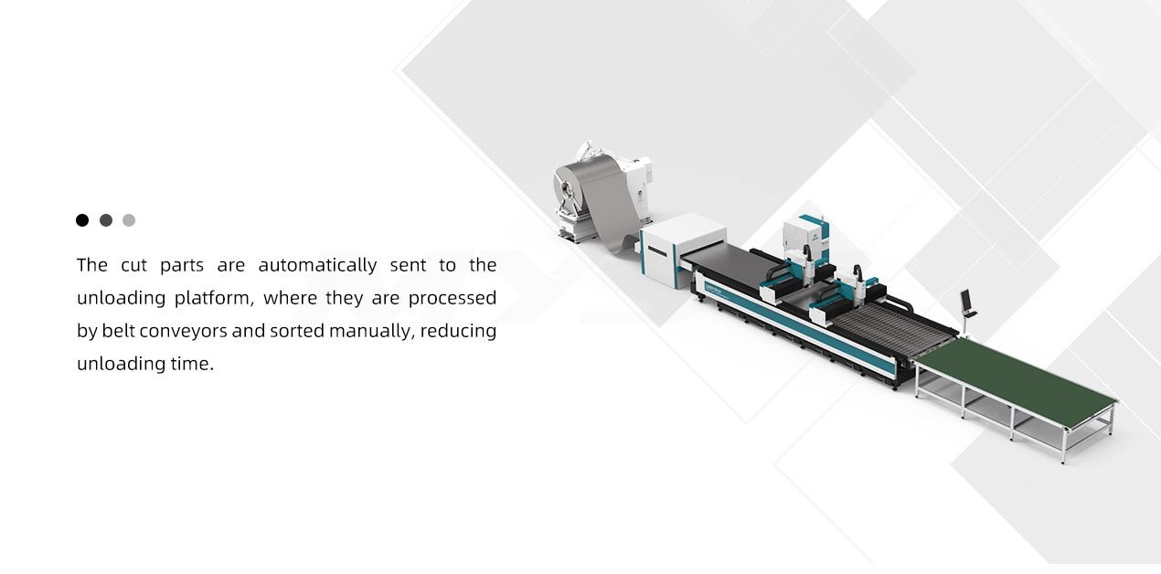 LX6015FLD Coil Fed Laser Cutting Machine With Decoiling And Levelling