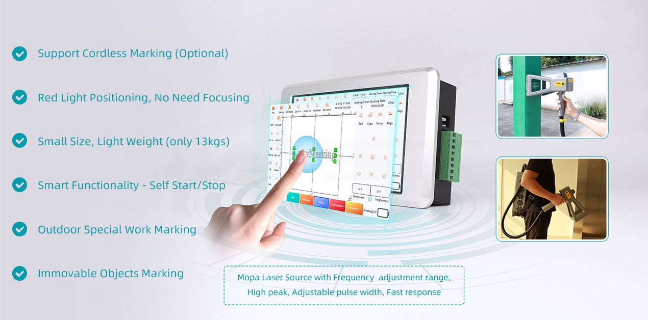 MOPA 100W Portable Laser Marking Machine