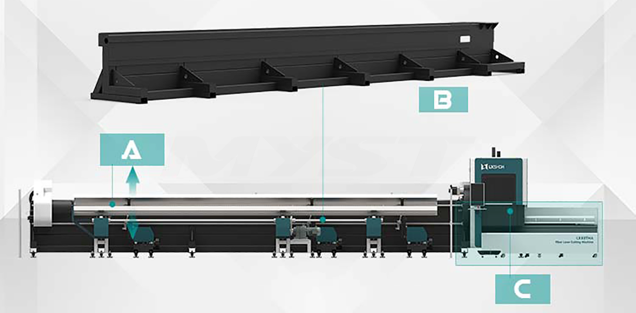 LX83THA Best Automatic Loading and Unloading Metal Steel  Fiber Laser  Tube Cutting Machine SS Aluminum Copper for Sale