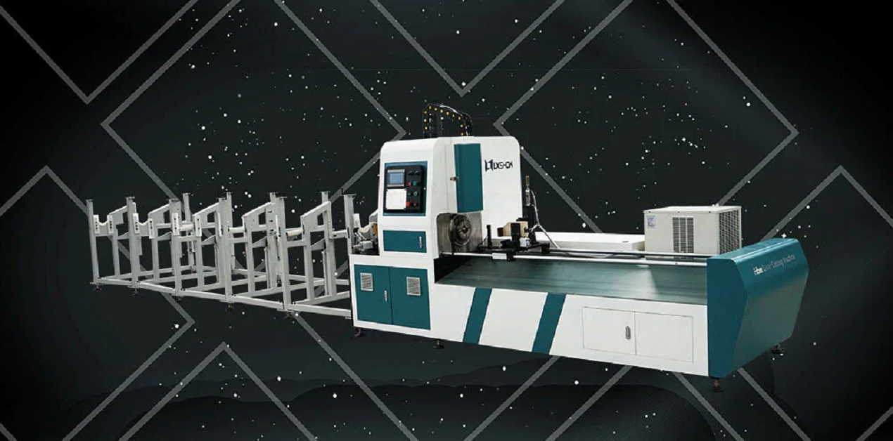 Simple LXSHOW TJ Series Tube  Fiber Laser Cutting Machine for Metal Steel Pipe