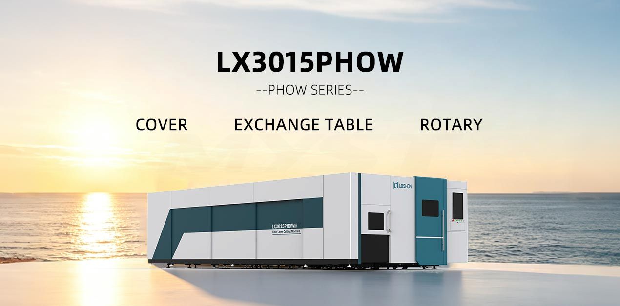 LX3015PHOW 30kw Enclosed Exchange Table CNC Fiber Laser Cutting Machine for Metal Tube and Sheet